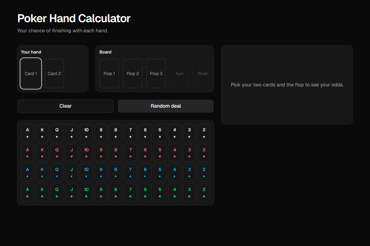Poker Hand Calculator